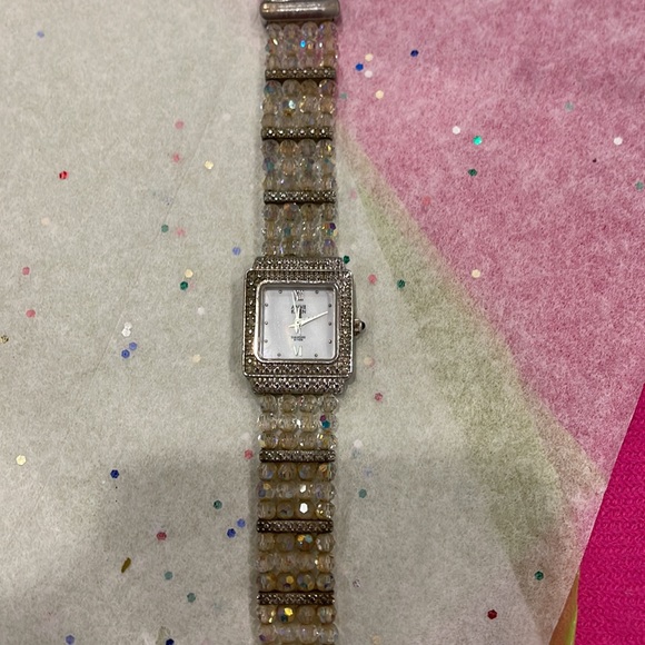 Anne Klein beaded and sparkly watch, feels like art deco, diamond Swiss. - Picture 2 of 9